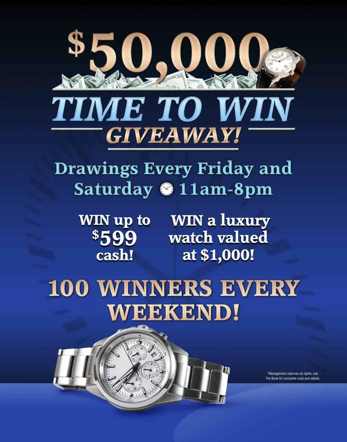 $50,000 Time to Win Poster 2go 50000 Time to Win Poster 2go