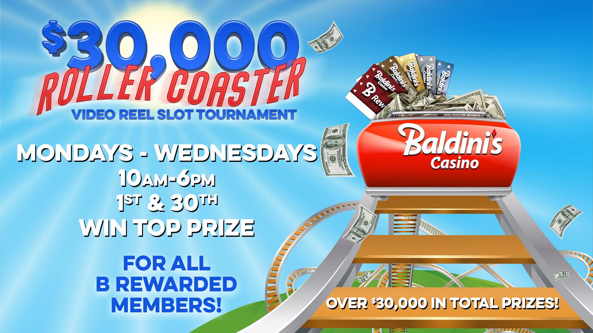 30000 Roller Coaster Slot Tournament Regular TV 1920 x 1080