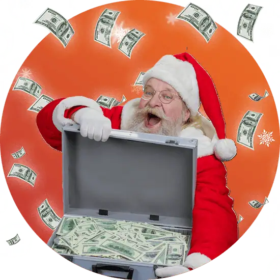 Santa Has Cash at Baldinis 1