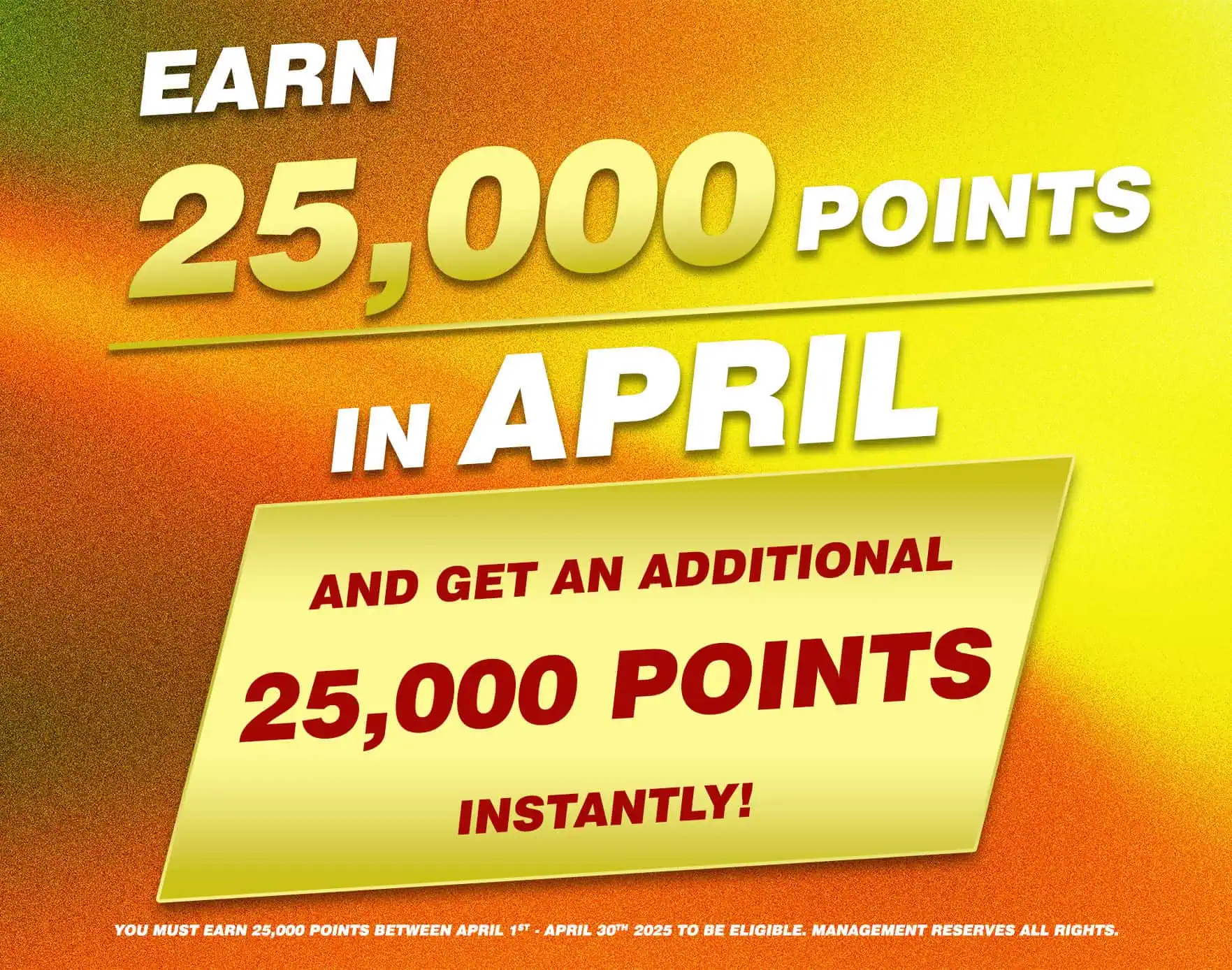 25k Point Bonus Mailer