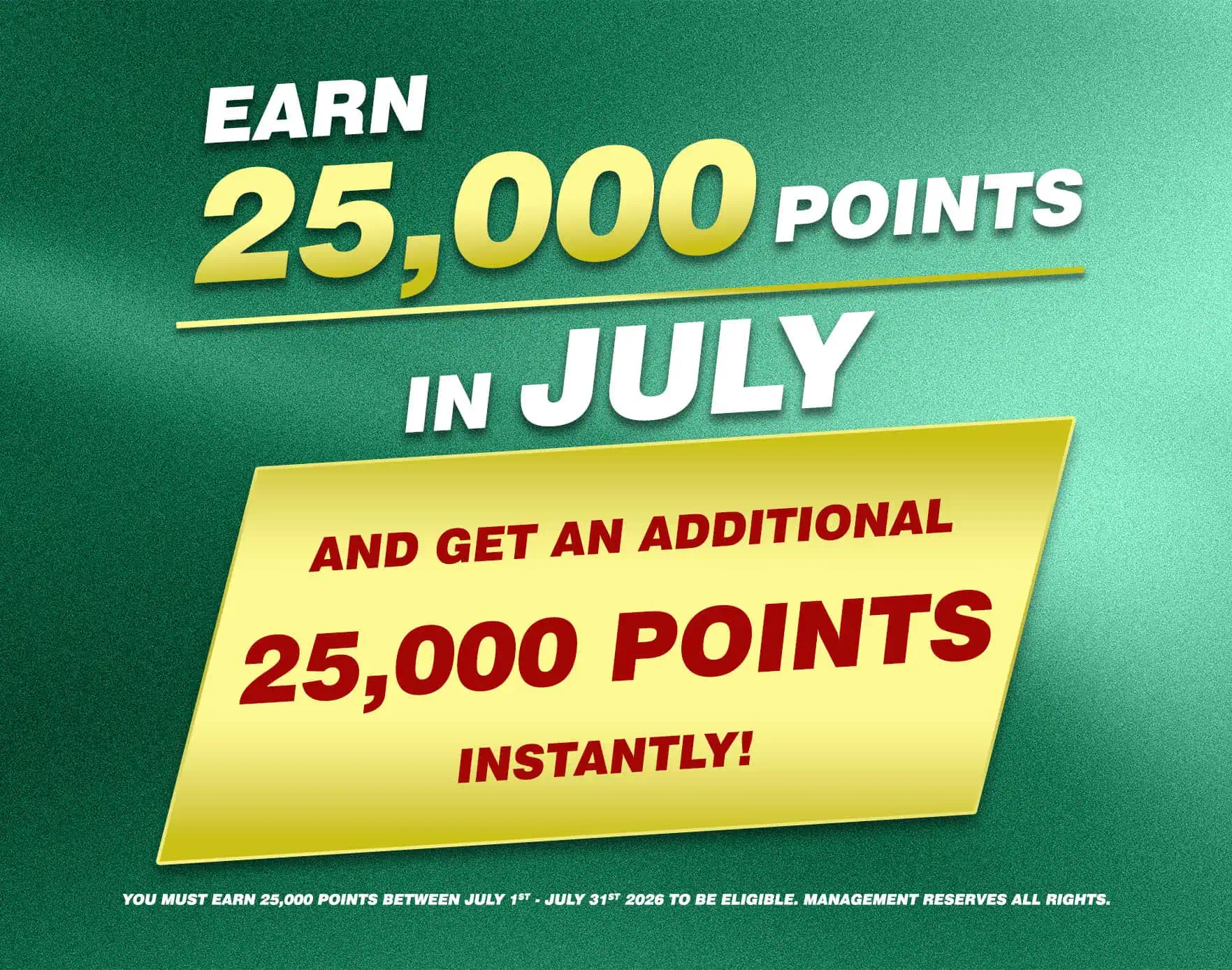 25k Point Bonus Mailer
