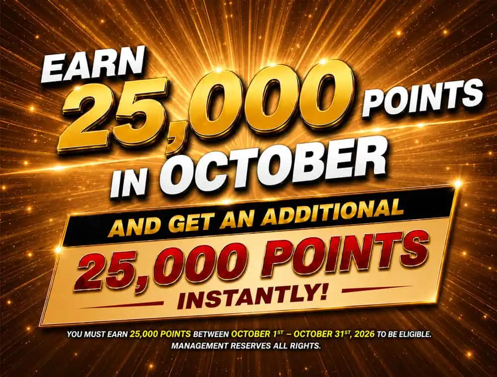 Golden 25000 Points Rewards Blast